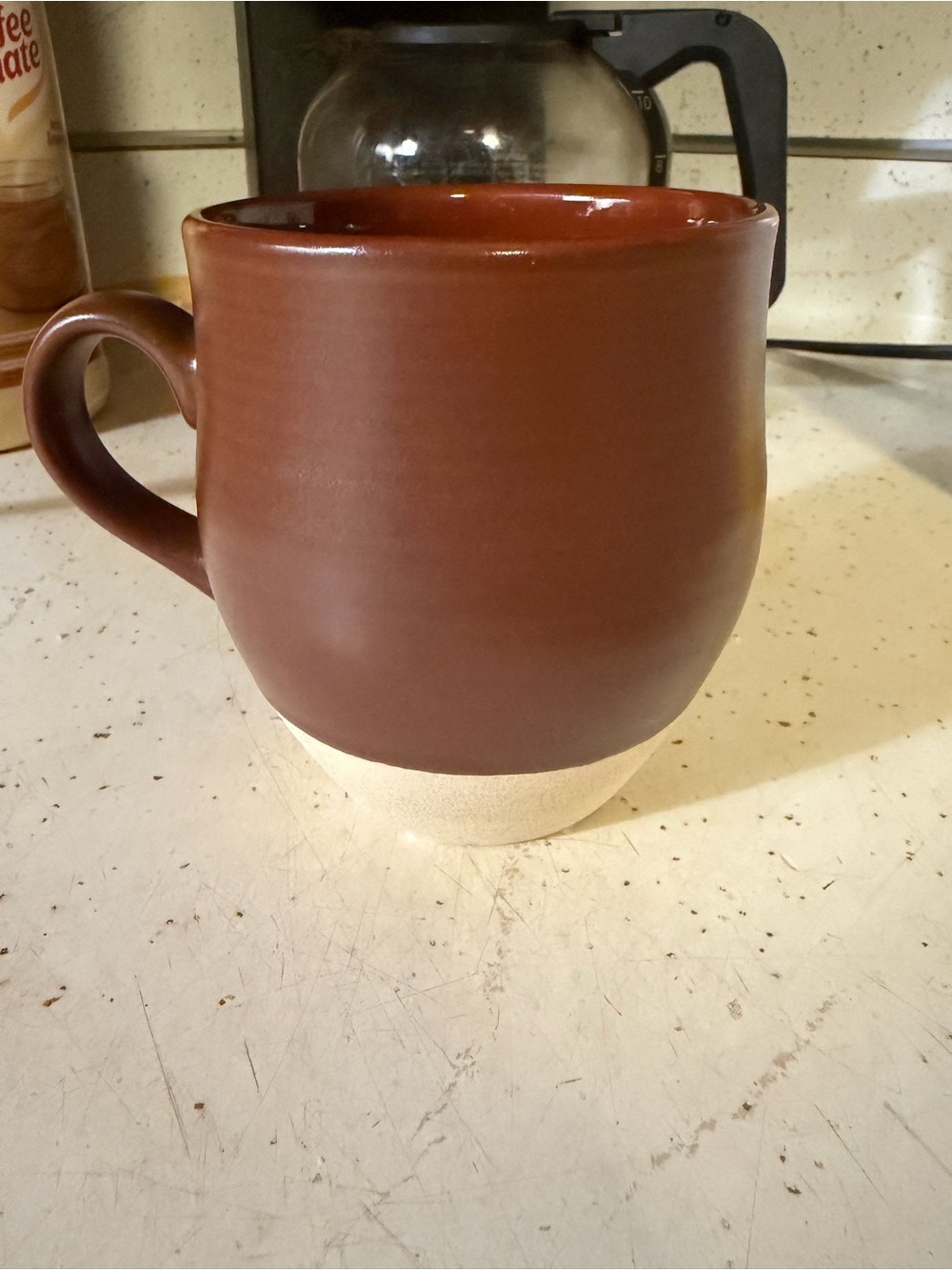 Pfaltzgraff 18oz Rustic Brown Chocolate and Cream Stoneware Mug